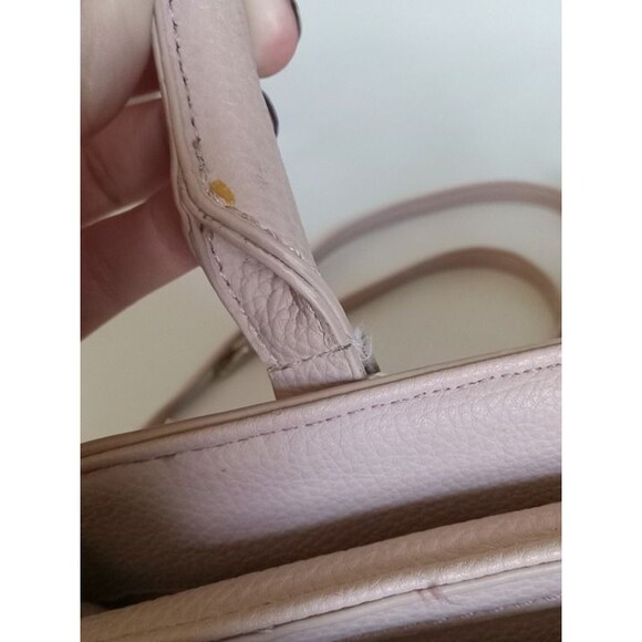 Reaction Kenneth Cole Pink Beige Triple Entry Satchel Handbag Fair Condition - Picture 11 of 12